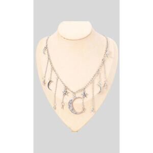Moon & Star Pendant Necklace